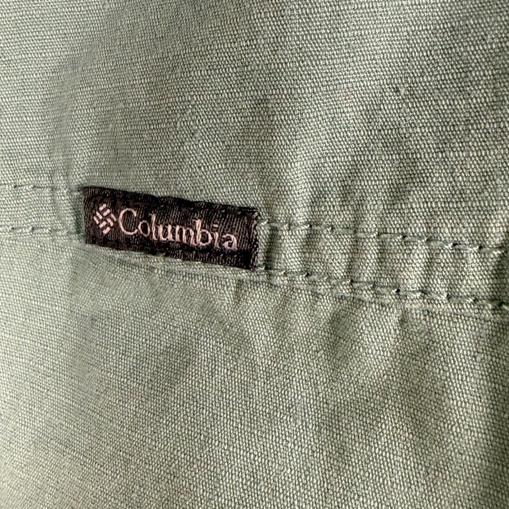 Columbia Womens Sage Green Cotton Canvas Outdoor Hiking‎ Shorts Size 12 - Picture 3 of 9